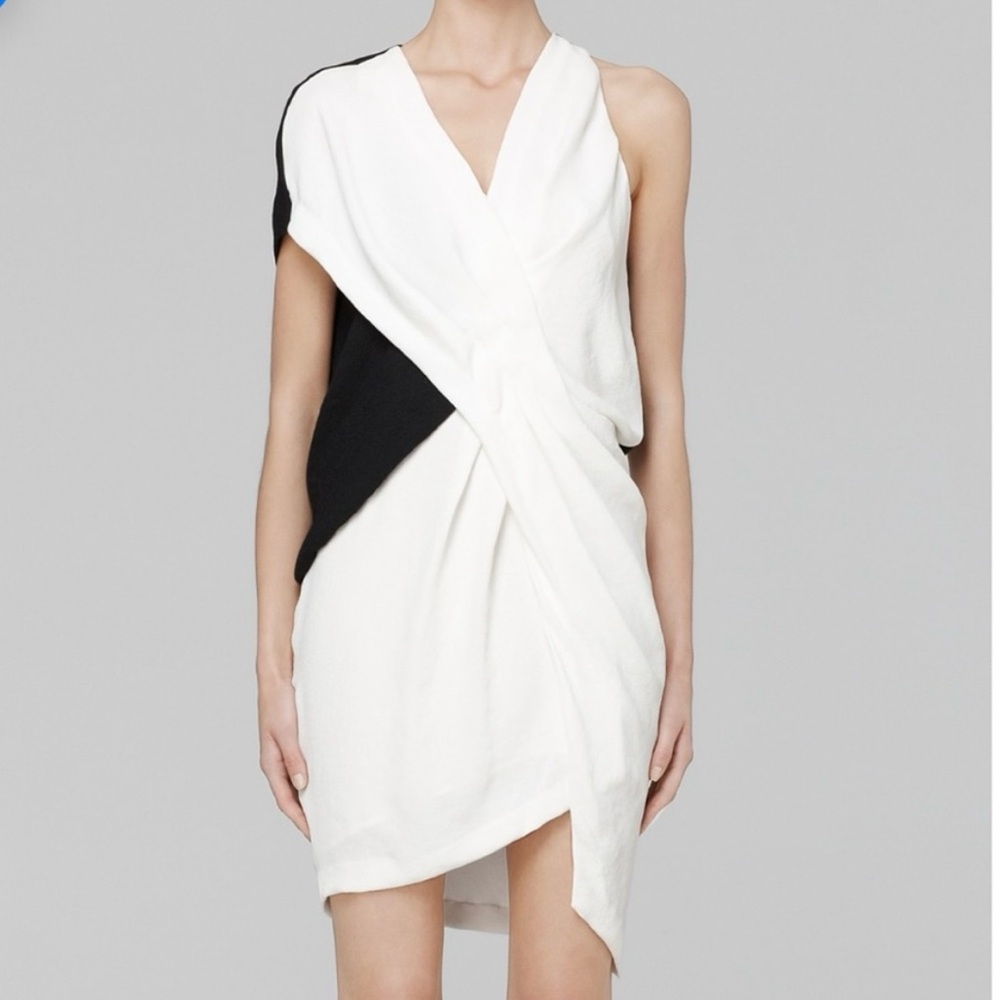 Helmut Lang Asymmetrical Silk Dress